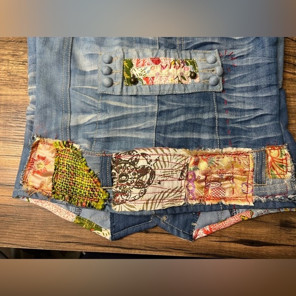 Desigual Denim Patchwork Vest - Picture 10 of 11